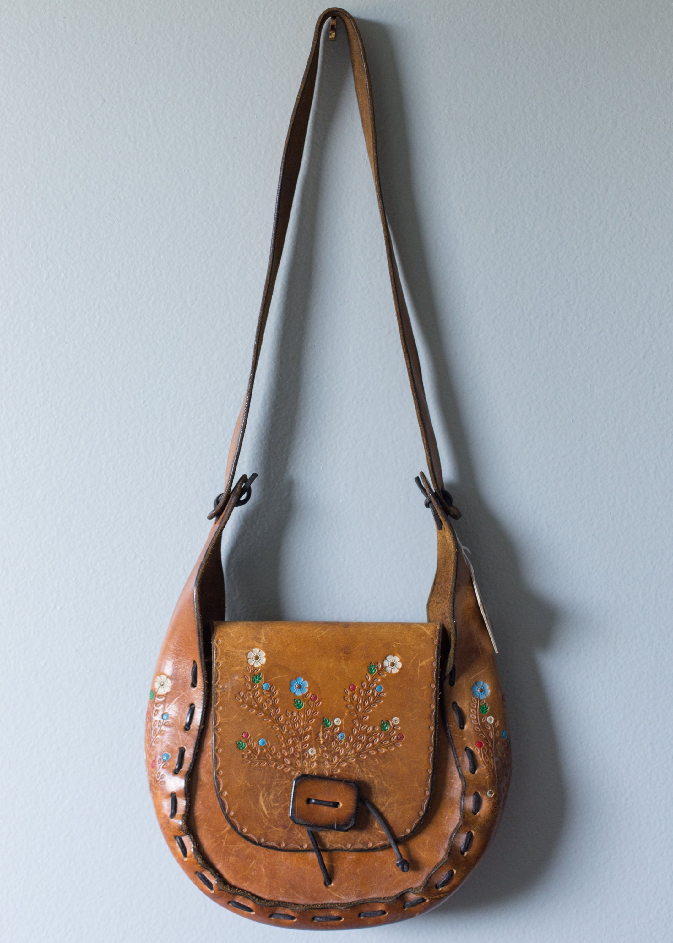 Vintage Tooled Leather Bag